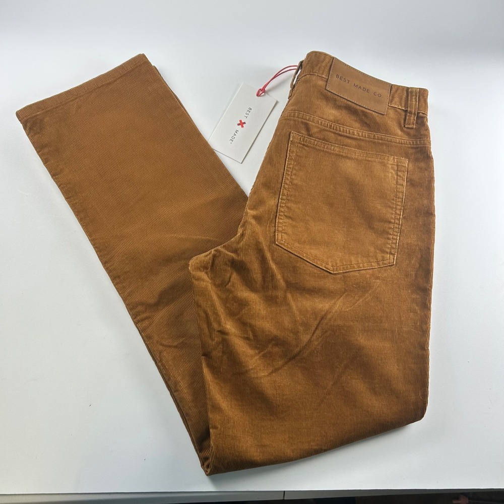Best Made Co Mens 32x32 5-Pocket Corduroy Pants Rust Color Casual Pants NWT